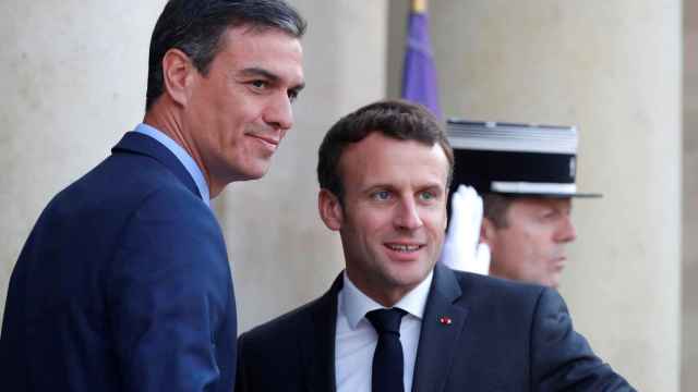 Pedro Sánchez y Emmanuel Macron, en una visita del presidente español al Palacio de Elíseo