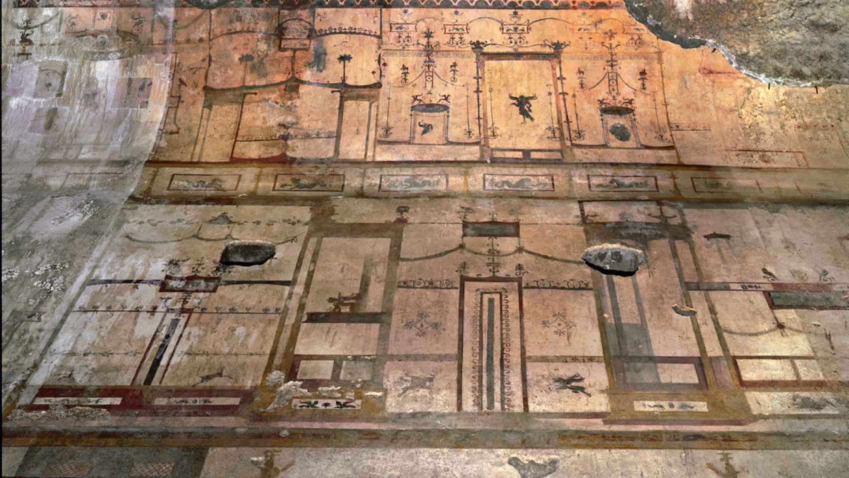 Una de las bóvedas del palacio de Nerón.