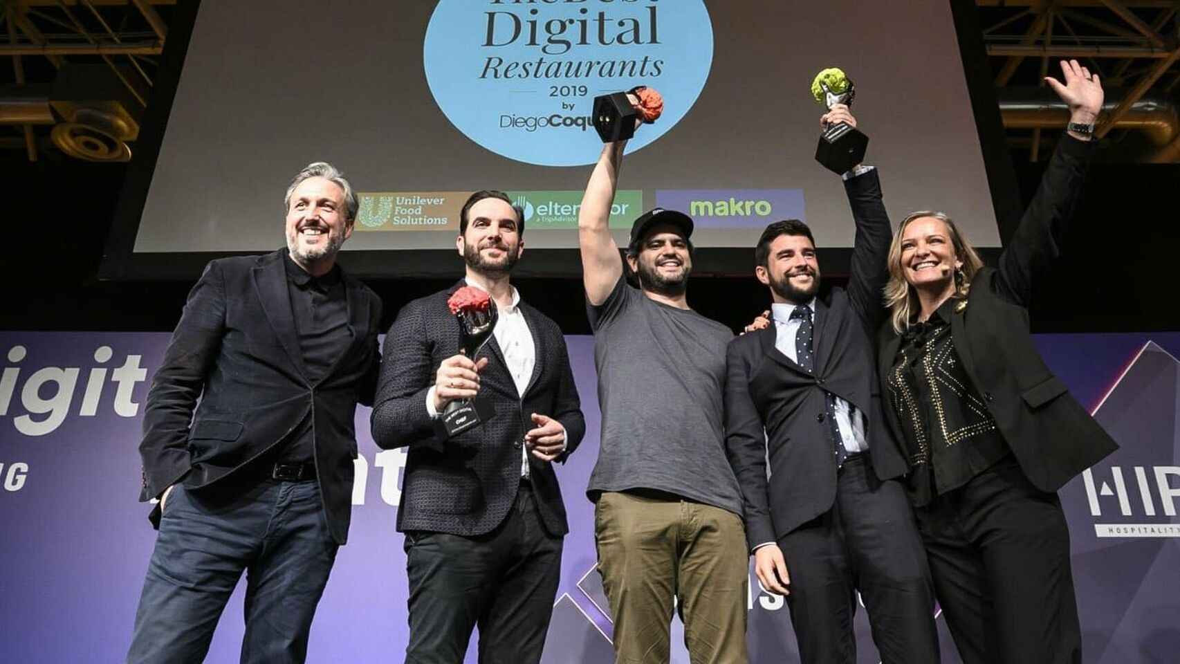Mario Sandoval junto a los demás premiados en The Best Digital Chef 2019