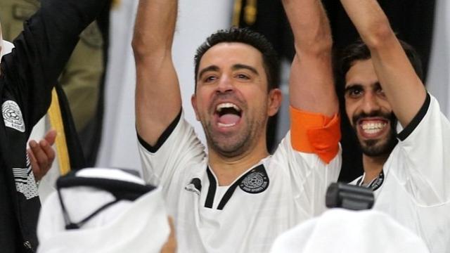 Xavi,  en un partido junto al Al Sadd. Foto: Twitter (@AlsaddSC)