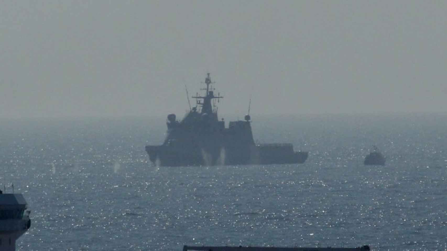 Momento en el que tuvo lugar el episodio; en la fotografía, el buque español Audaz.