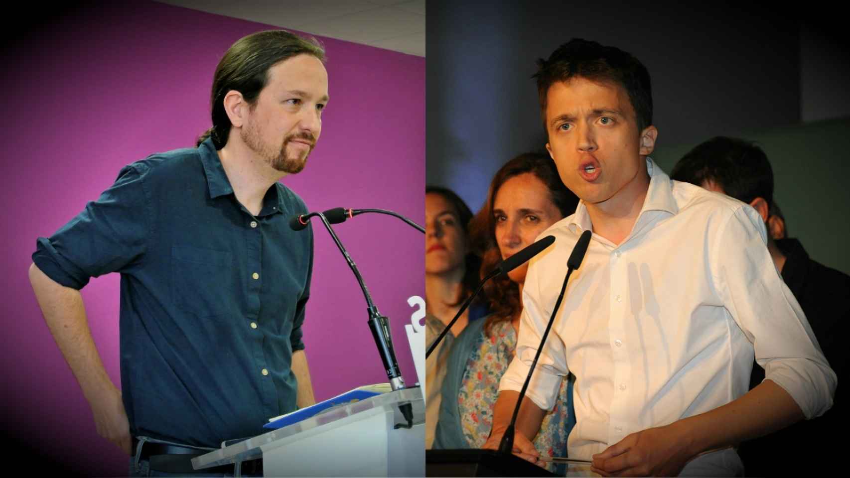 Pablo Iglesias e Íñigo Errejón, líderes de Podemos y de Más Madrid respectivamente.