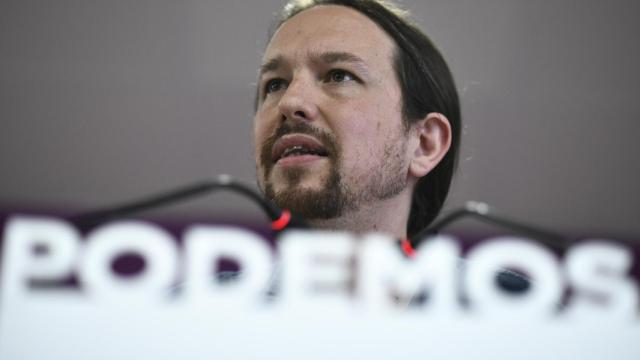 Pablo Iglesias comparece ante la prensa tras la debacle del 26-M.