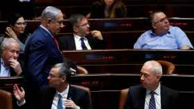 Benjamin Netanyahu en el Parlamento de Israel.