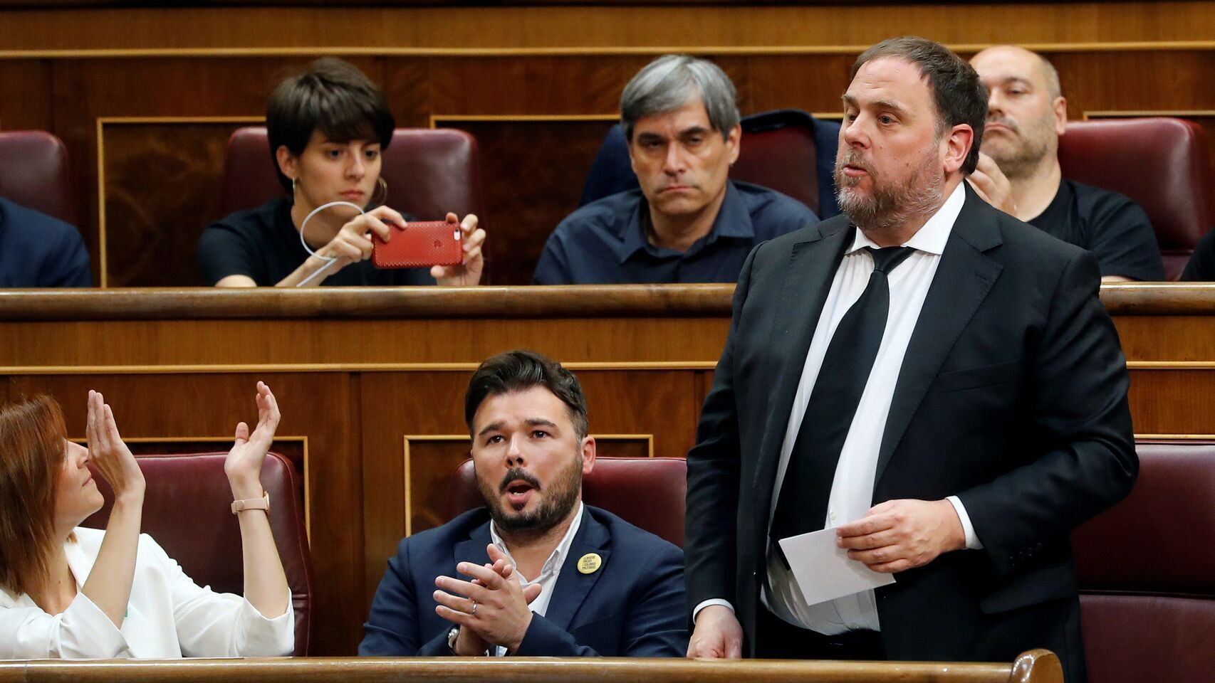 Oriol Junqueras jura cargo en el Congreso de los Diputados.