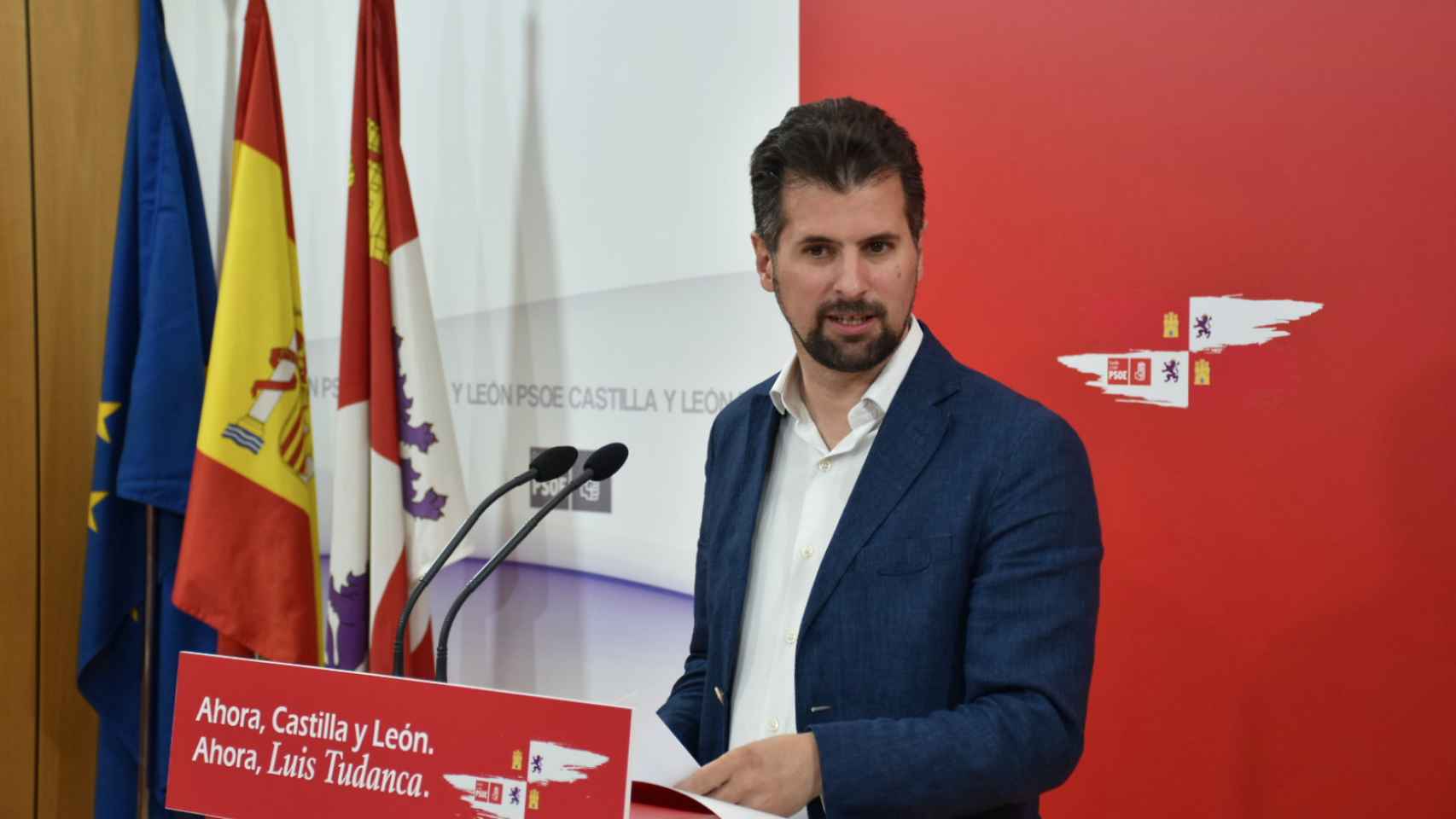 Luis Tudanca, líder de los socialistas en Castilla y León, esta semana.