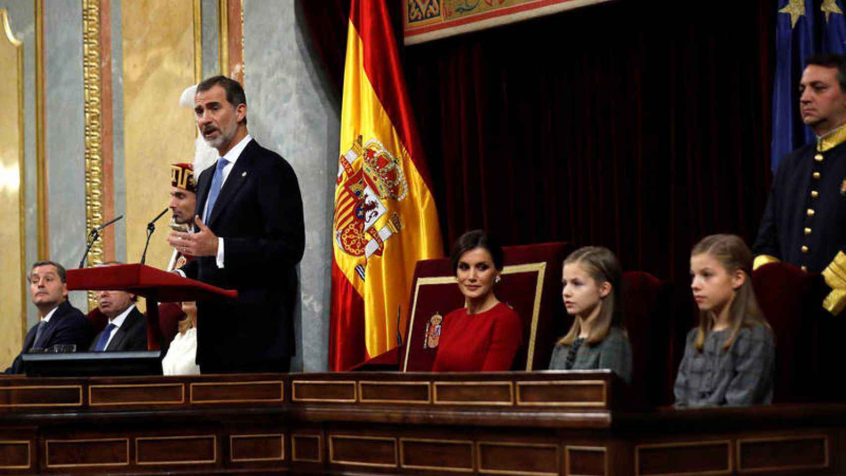 Juan Carlos no fue invitado al acto celebrado en el Congreso por motivo del 40º aniversario de la Constitución.