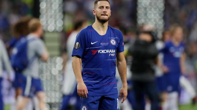 Hazard tras ganar la Europa League