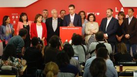 La imagen de la noche electoral del 26-M en el PSOE.