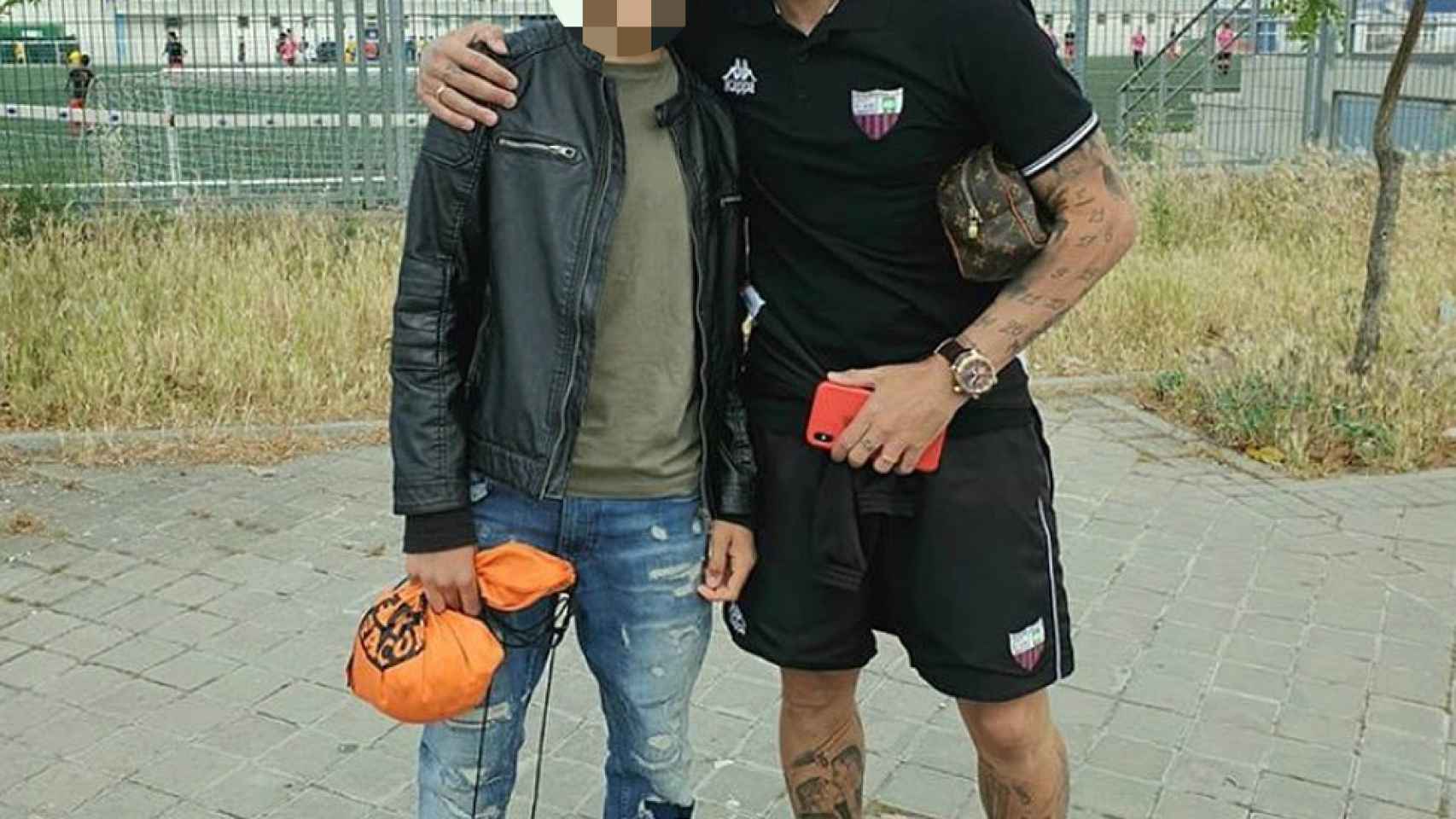 José Antonio Reyes junto a su hijo, en una imagen de redes sociales.