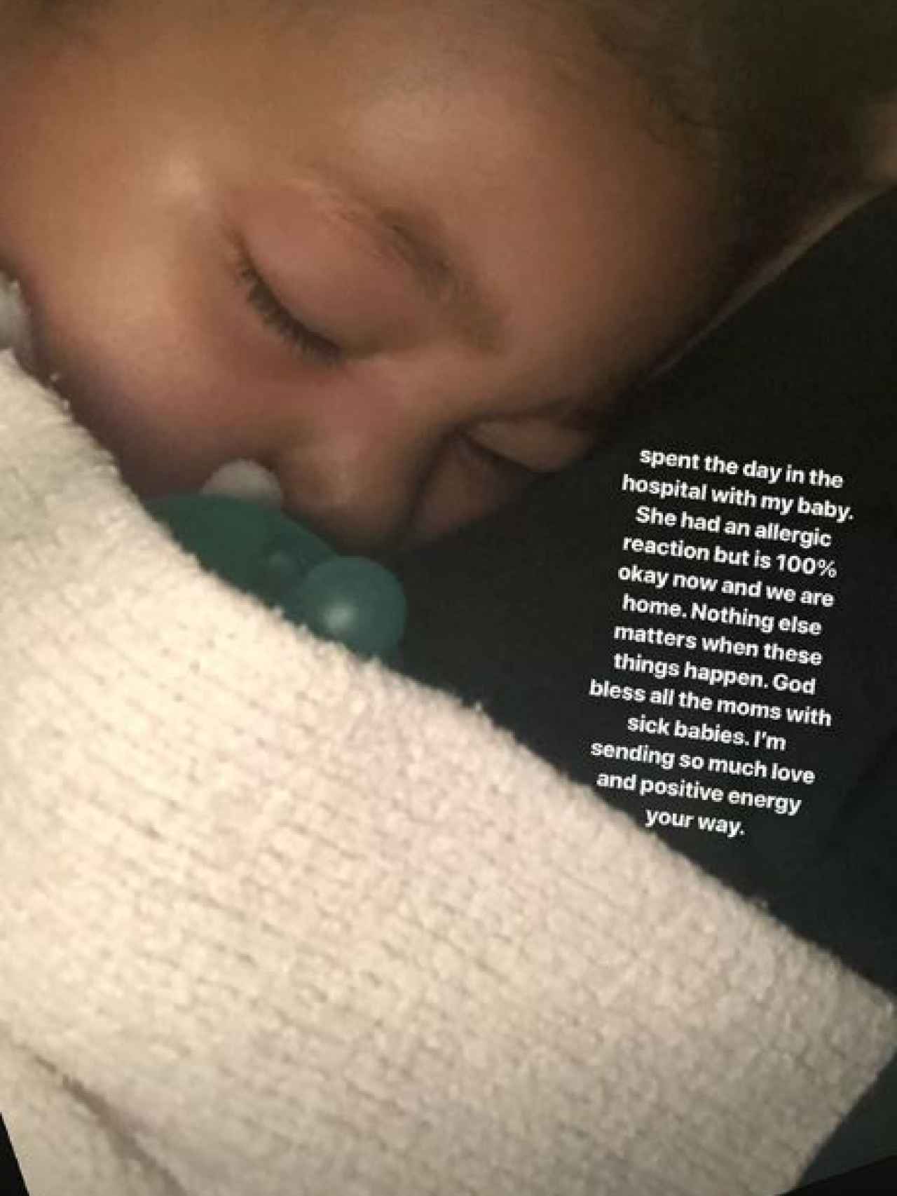 Stormi Webster en una imagen del Instagram de su madre, Kylie Jenner.