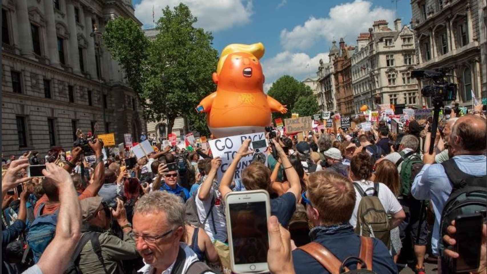 'Baby Trump' durante la marcha del 2018 en Londres.