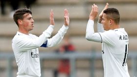 Antonio Blanco y Rodrigo, en un partido del Juvenil A del Real Madrid