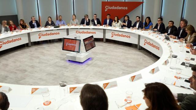 Panorámica de la Ejecutiva de Ciudadanos, reunida este lunes.