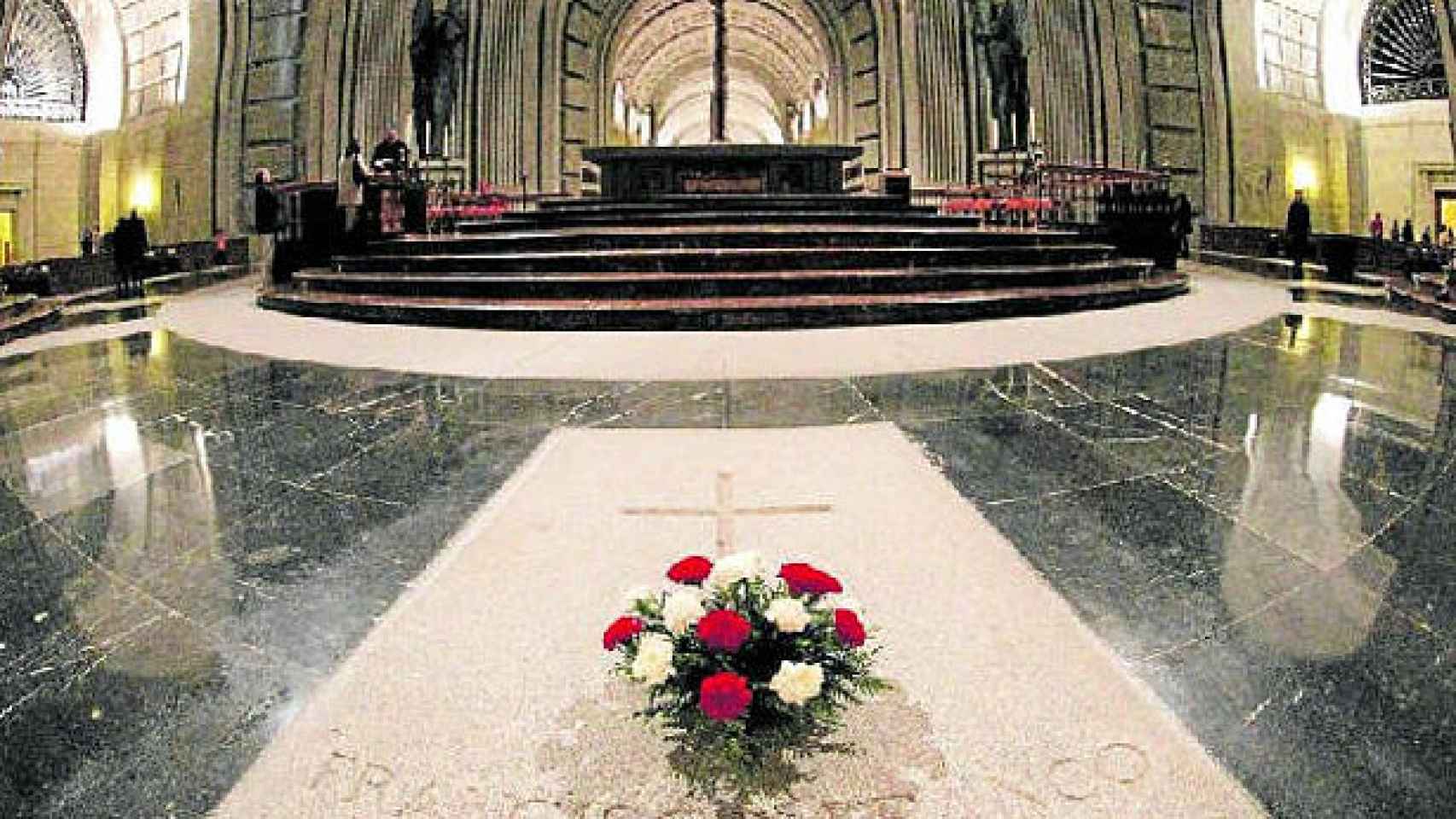 Tumba de Franco en la Basílica del Valle de los Caídos./