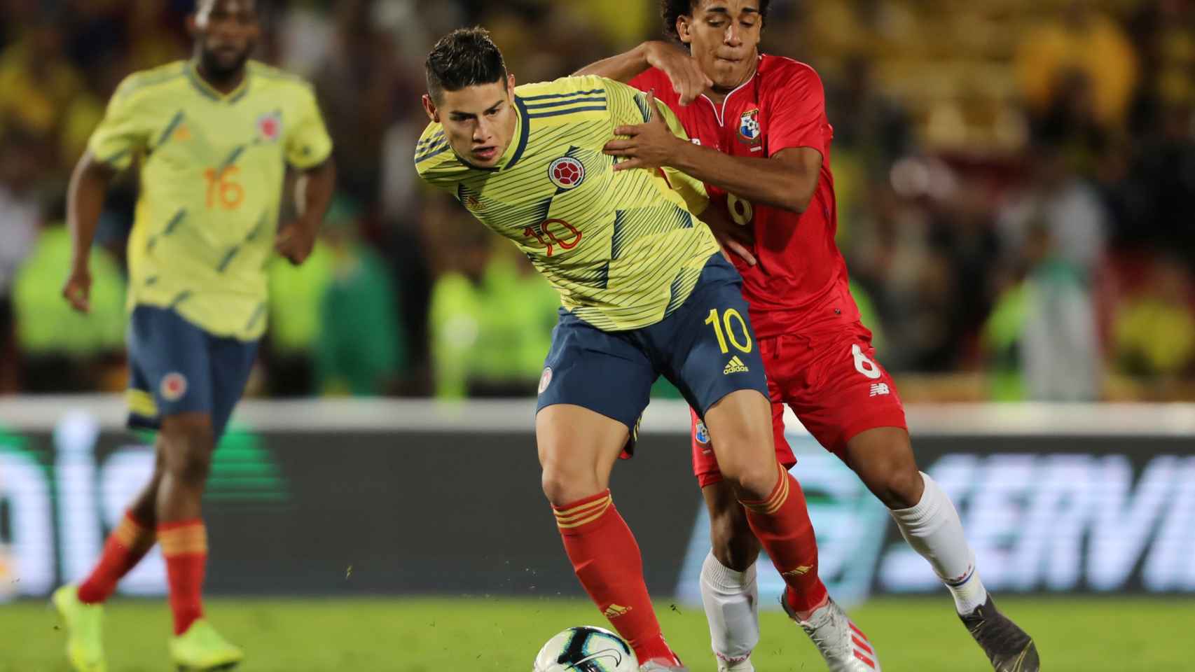 James Rodríguez, en un partido de Colombia