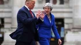 Donald Trump y Theresa May en la visita oficial del presidente de EEUU a Reino Unido.