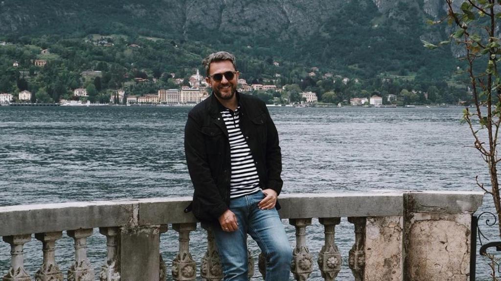Máxim en Bellagio, disfrutando de nuevo de Italia.