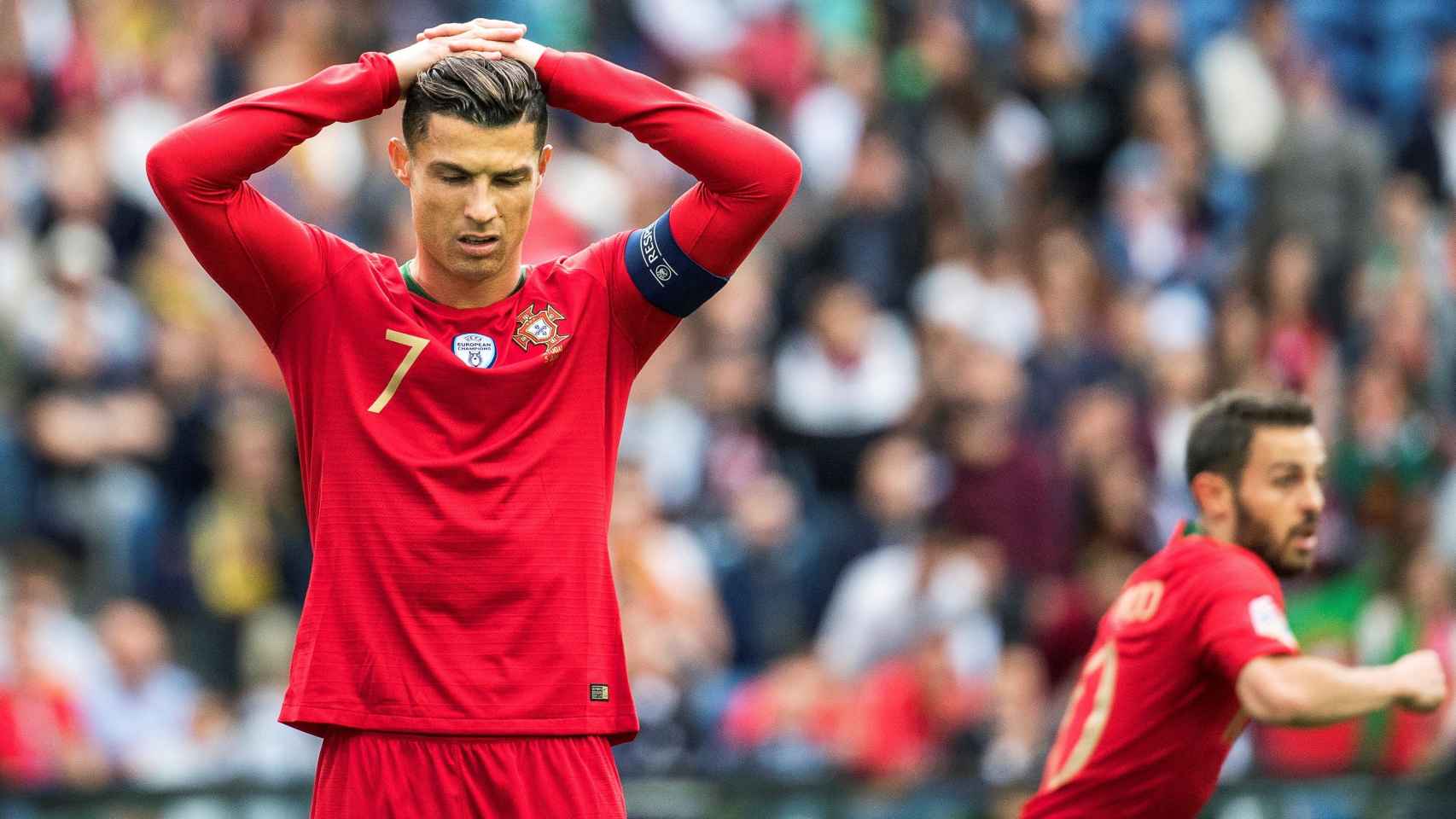 Cristiano Ronaldo, durante un momento del partido entre Portugal y Suiza