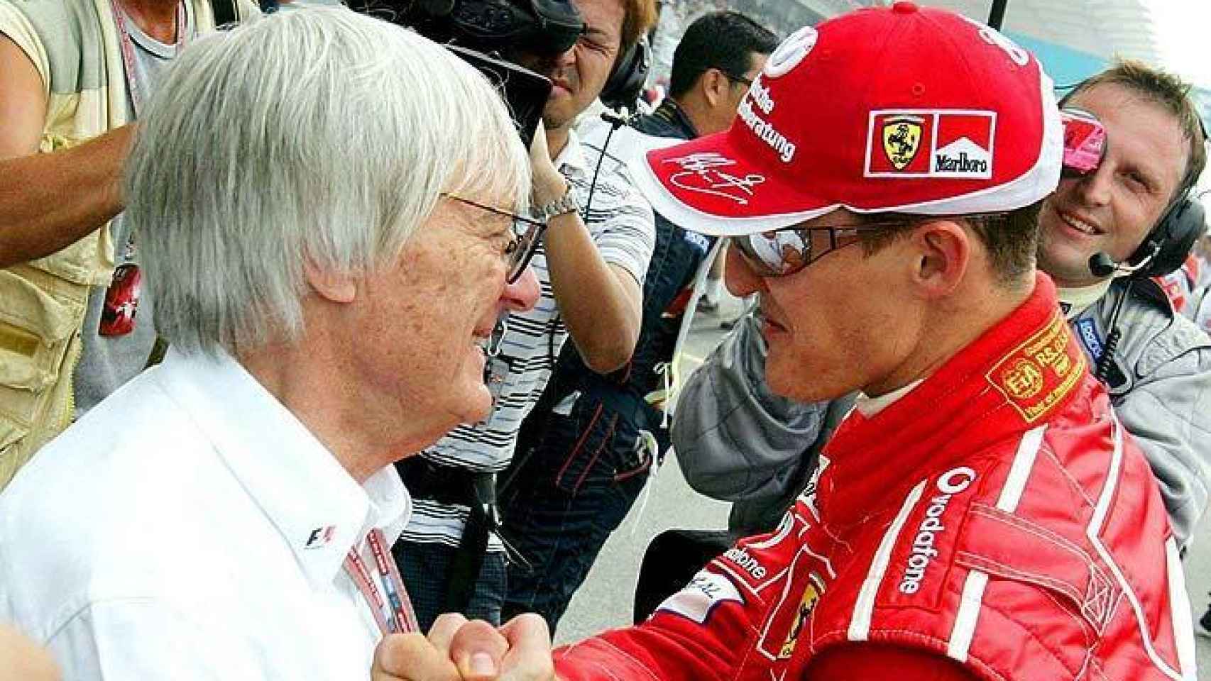 Ecclestone y Michael Schumacher