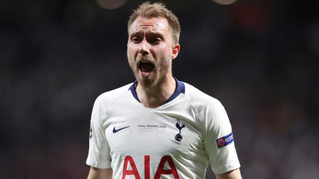 Eriksen, durante la final de Champions League