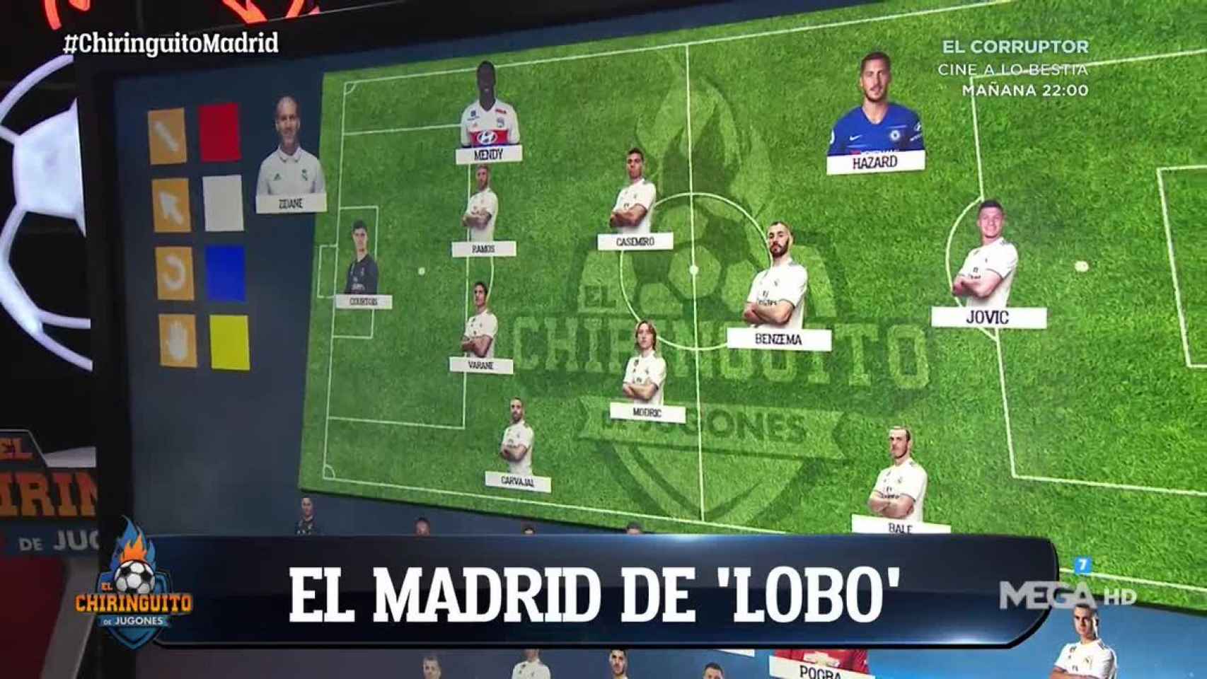 El Madrid de 'Lobo' Carrasco. Foto: Twitter (@elchiringuitotv)