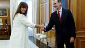 Los catalanes no tenemos rey, dijo tras ver al rey la diputada de JxCat en el Congreso, Laura Borràs.