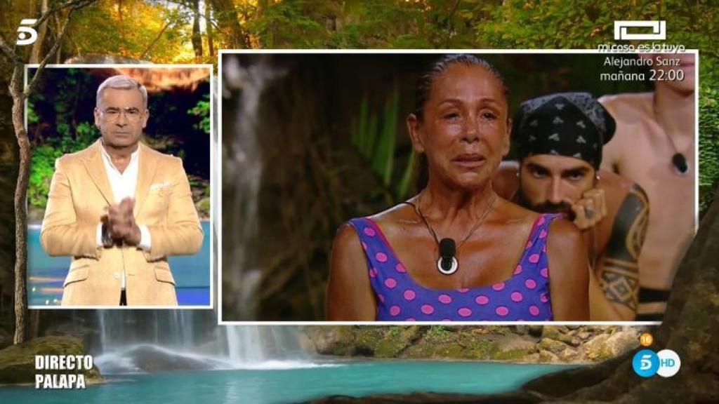 Isabel Pantoja antes de su nuevo conato de abandono de 'Supervivientes'.