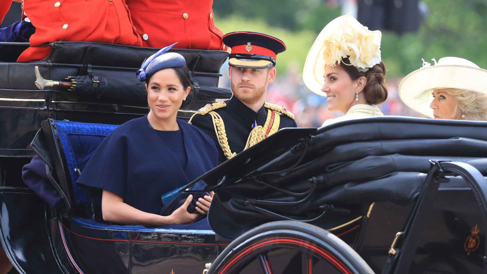 Markle, el Príncipe Harry, la duquesa de Cambridge y Camila de Cornualles.