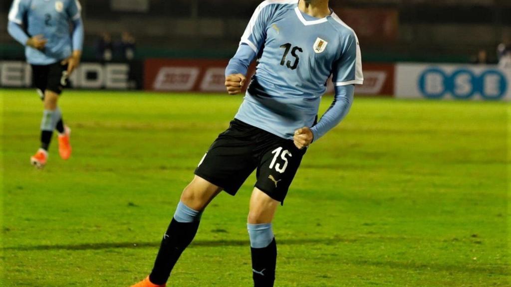 Valverde celebra su gol contra Panamá. Foto: Twitter (@fedeevalverde)