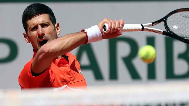 Djokovic, durante la semifinal de Roland Garros