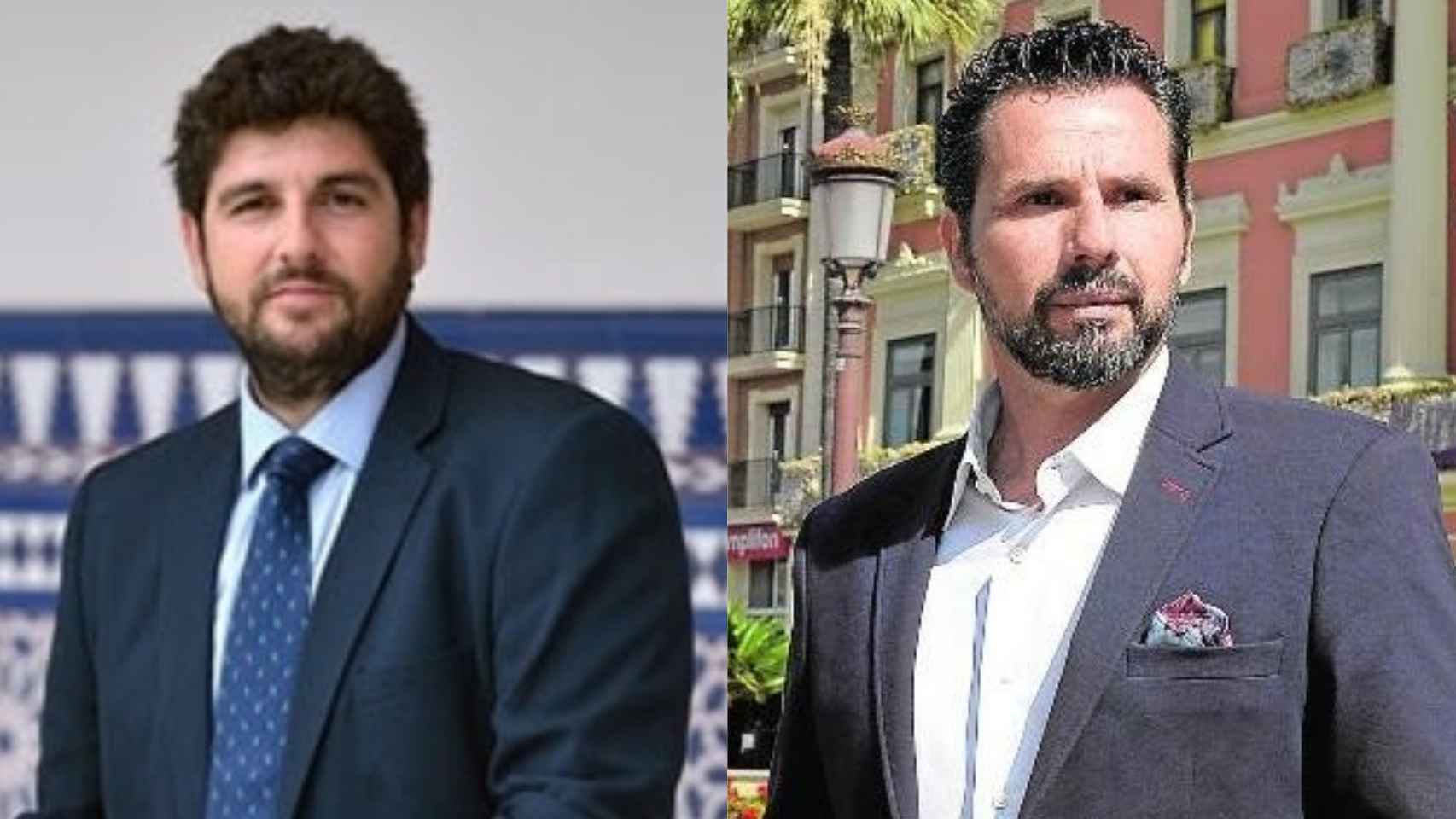 López Miras y MArio Gómez, candidatos de PP y Cs, a presidir la Región de Murcia.