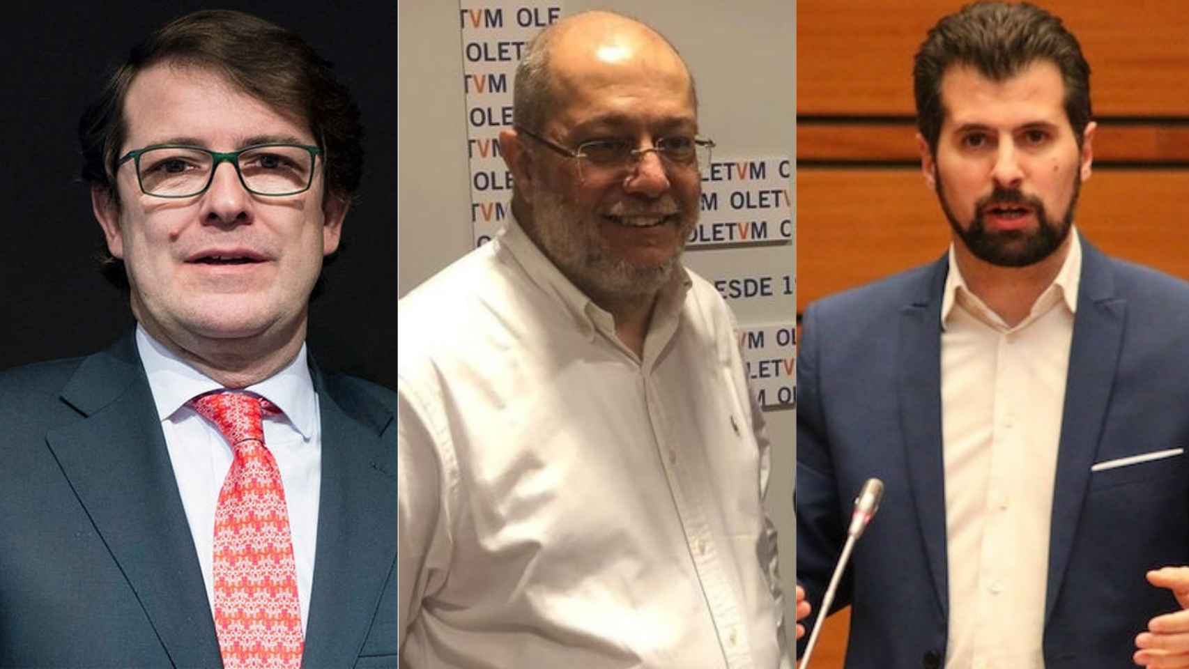 Mañueco, Igea y Tudanca, candidatos de PP, Cs y PSOE, a presidir Castilla y León.