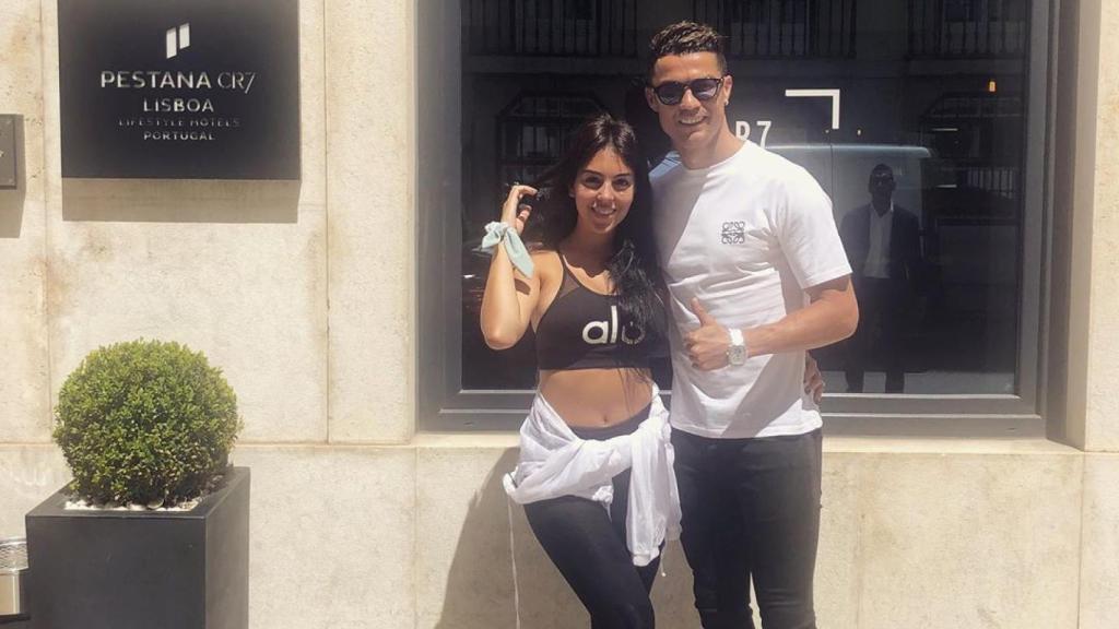 Cristiano Ronaldo y Georgina Rodríguez en el Hotel Pestana de Lisboa, propiedad del futbolista.