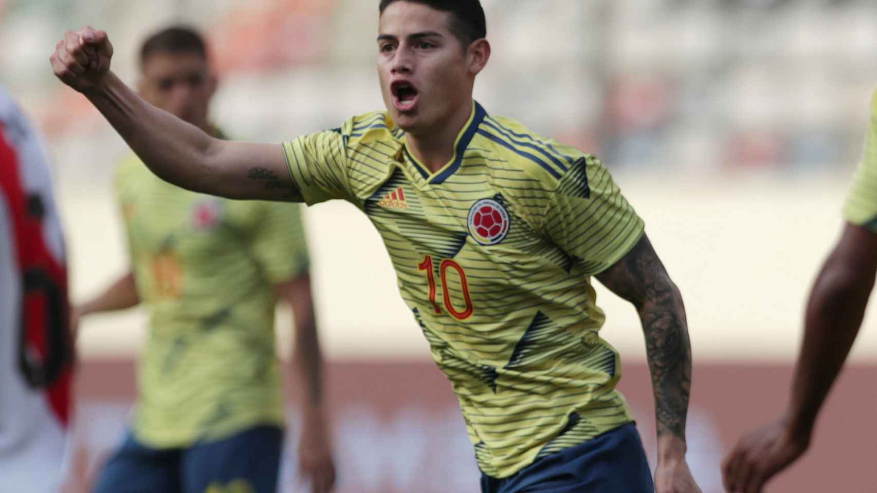 James Rodríguez, en un partido con la selección de Colombia