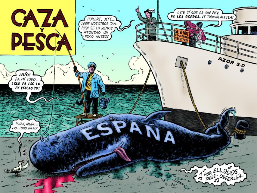 Ilustración incluida en 'Diccionario del franquismo'.