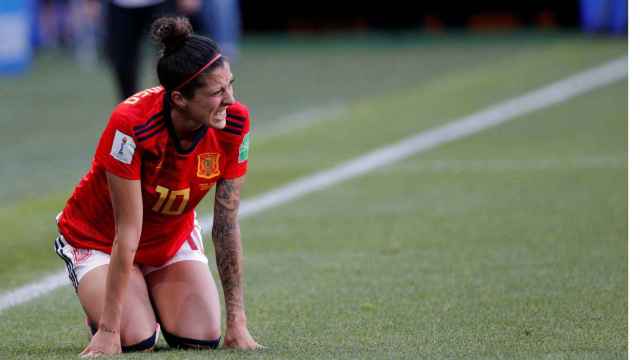 Jenni Hermoso, en el partido entre Alemania y España del Mundial femenino de Francia 2019