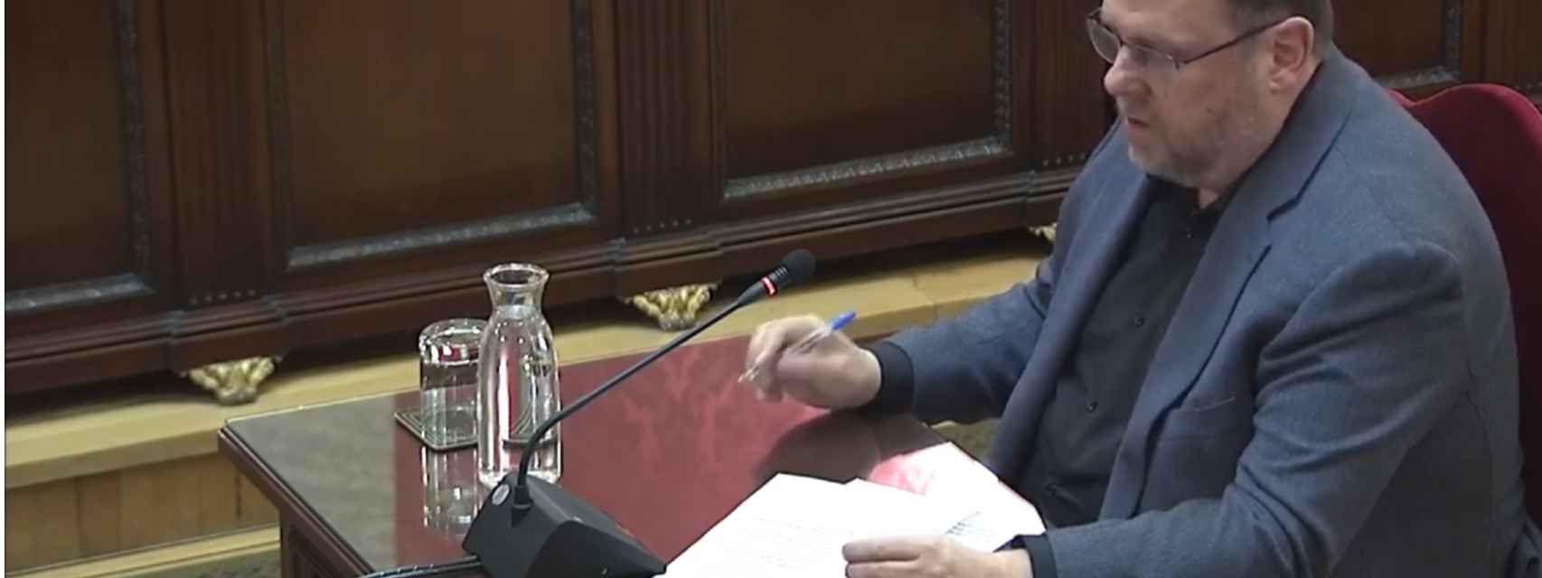 Oriol Junqueras en su última declaración ante el tribunal.