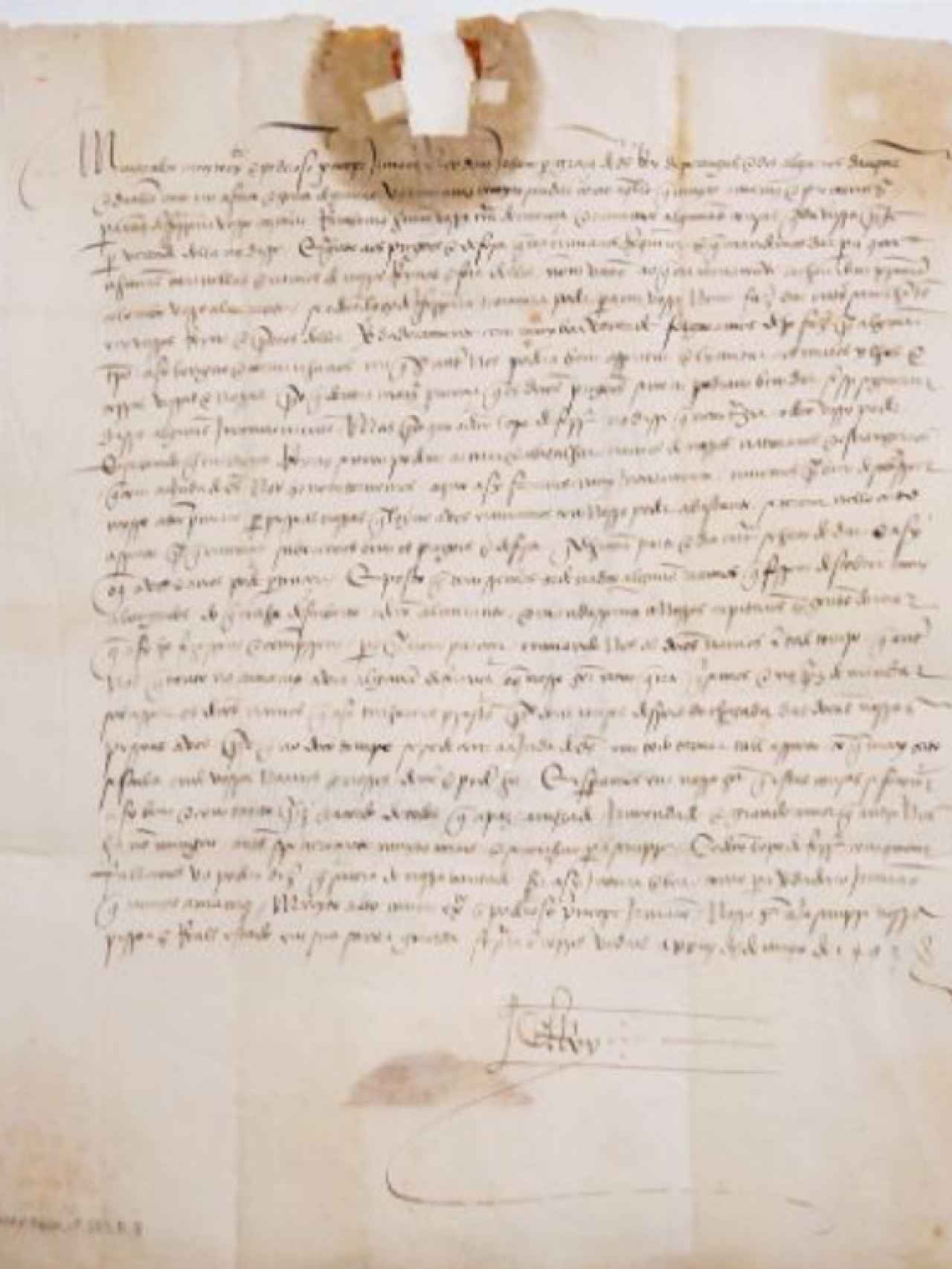 La otra carta de Juan II a Fernando el Católico, fechada el 25 de mayo de 1493.