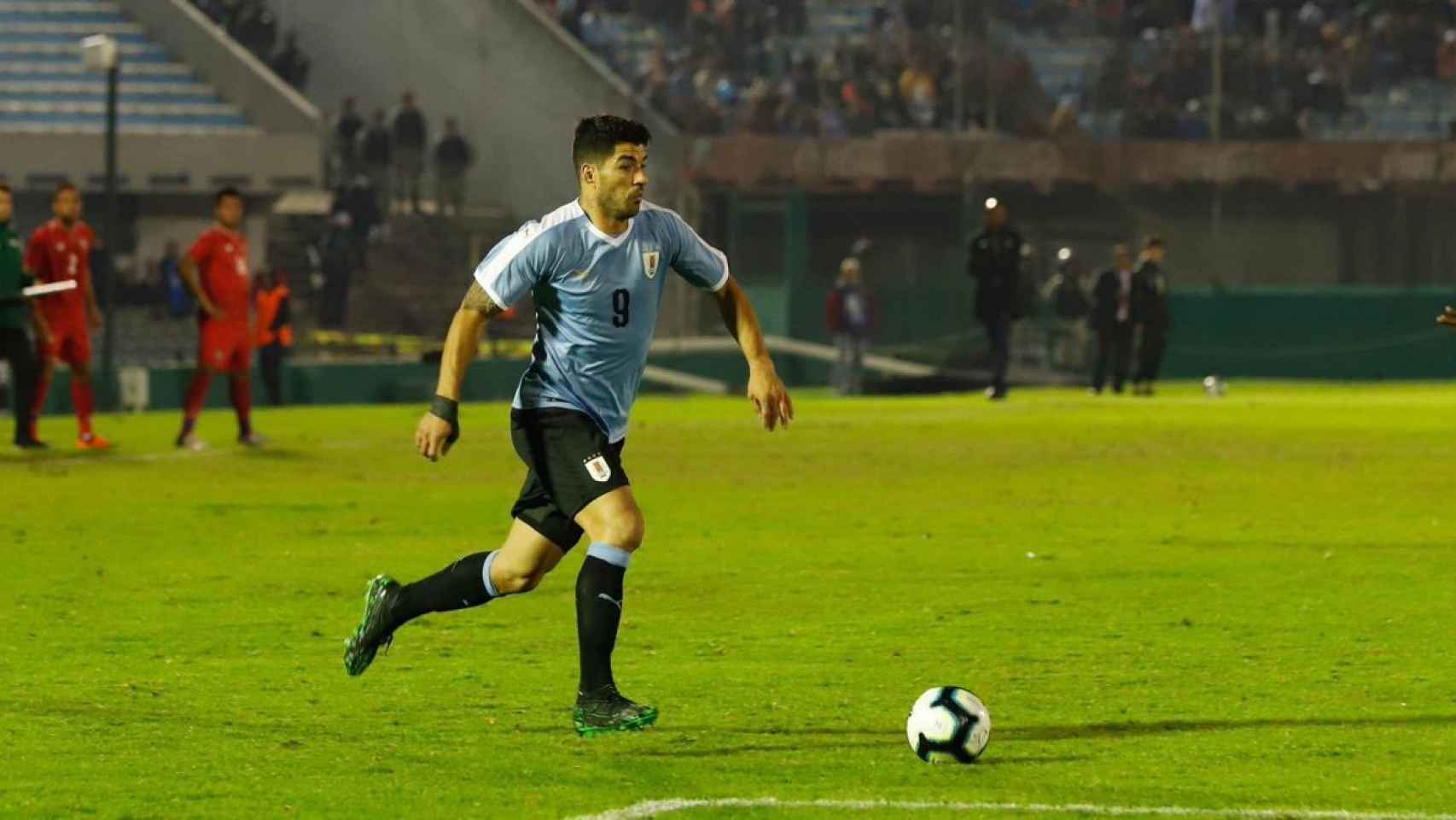 Luis Suárez con Uruguay. Foto: Twitter (@LuisSuarez9)