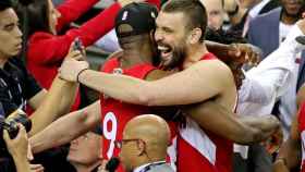 Marc Gasol celebra el título de la NBA con Toronto Raptors