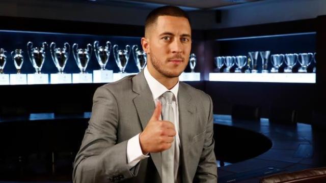 Eden Hazard, durante su entrevista en Realmadrid TV