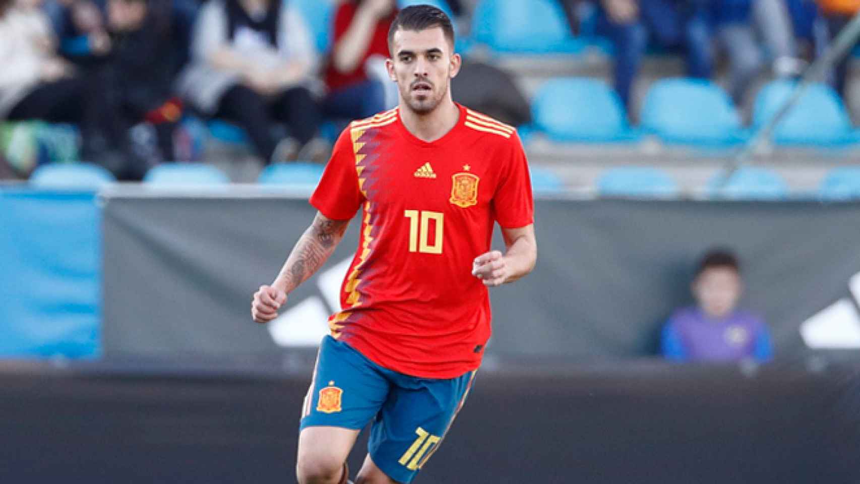 Dani Ceballos, en un partido con la selección española. Foto: sefutbol.com