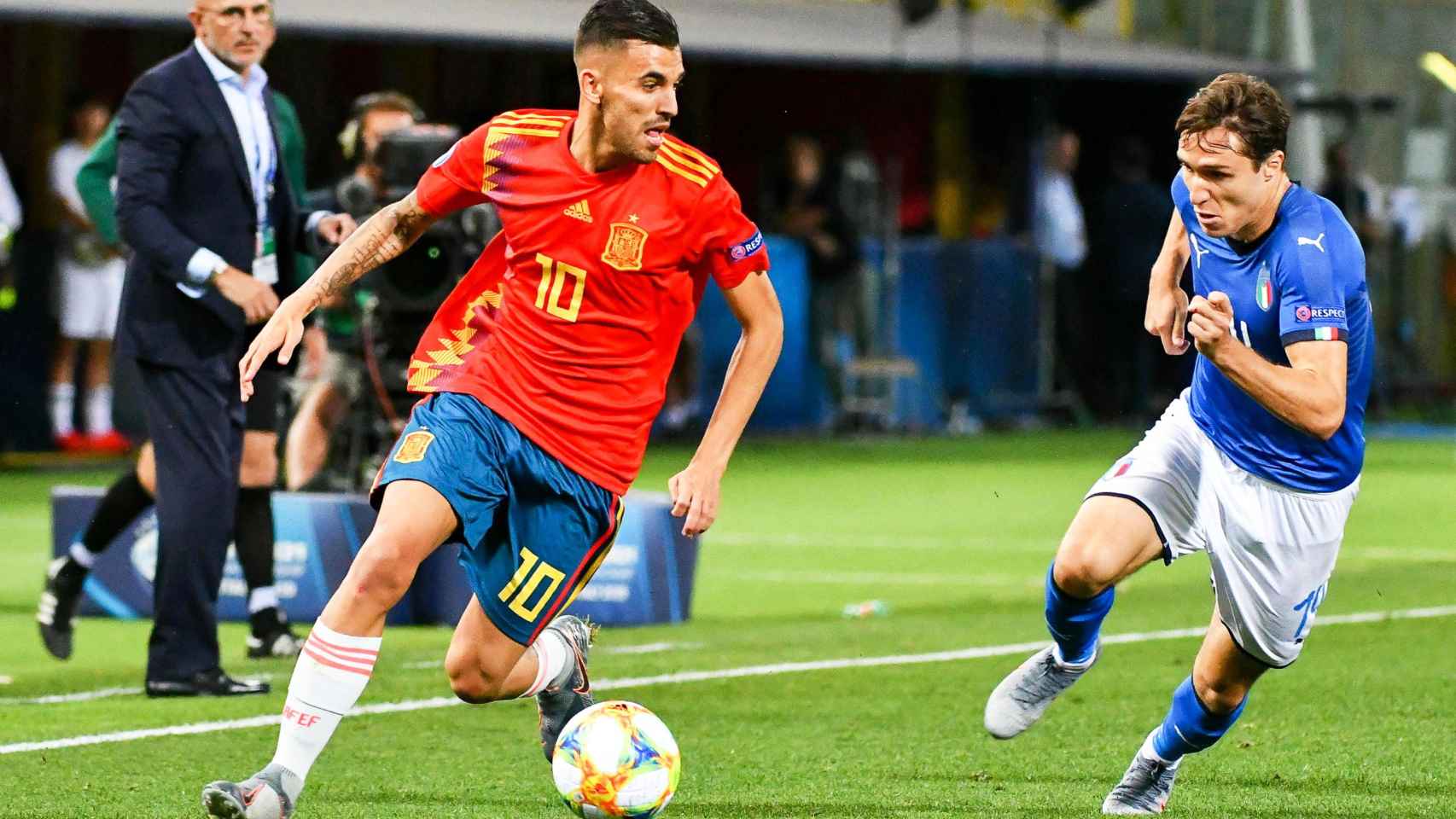 Dani Ceballos, en el partido de la selección española sub21 ante Italia en el Europeo