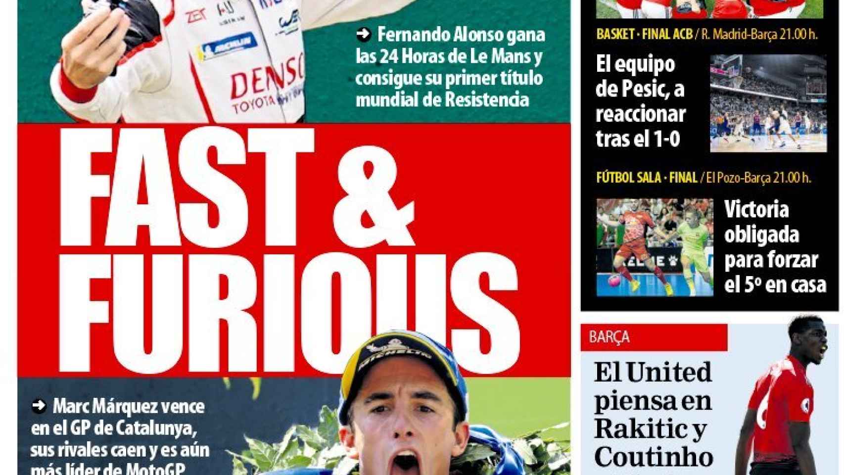 La portada del diario Mundo Deportivo (17/06/2019)