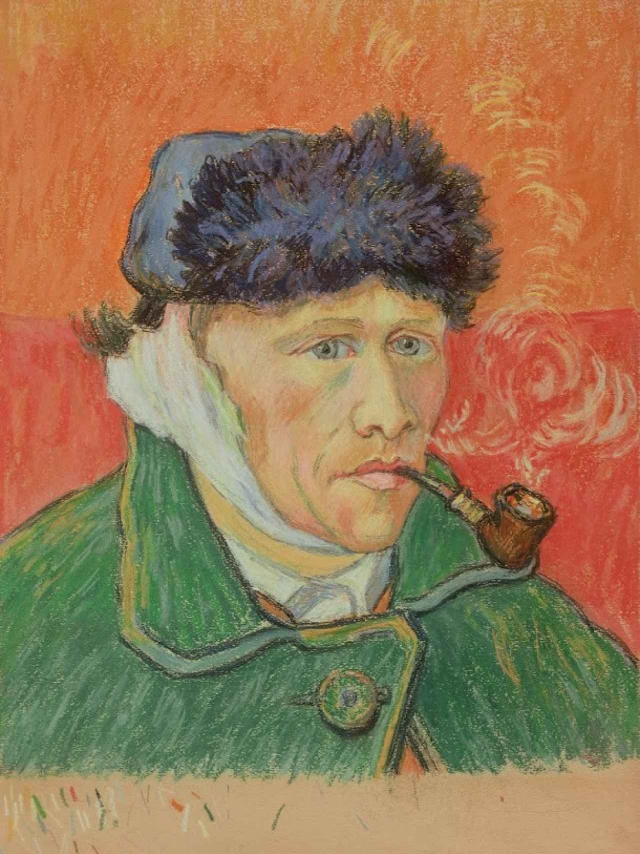 Copia de Emile Schuffenecker del autoretrato de Van Gogh con la oreja cortada.