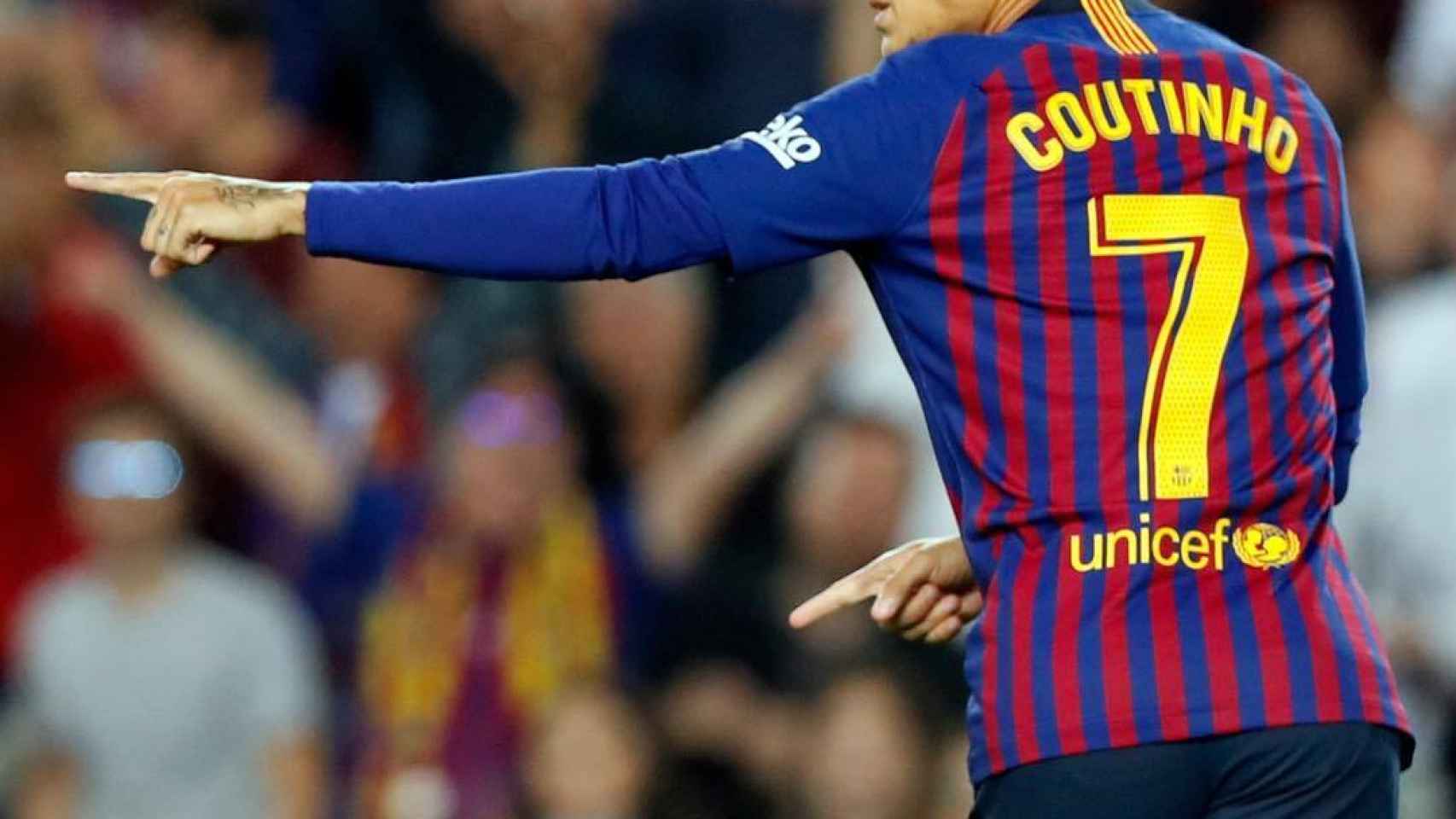 Coutinho celebra un gol con el Barça. Foto: Instagram (@phil.coutinho)