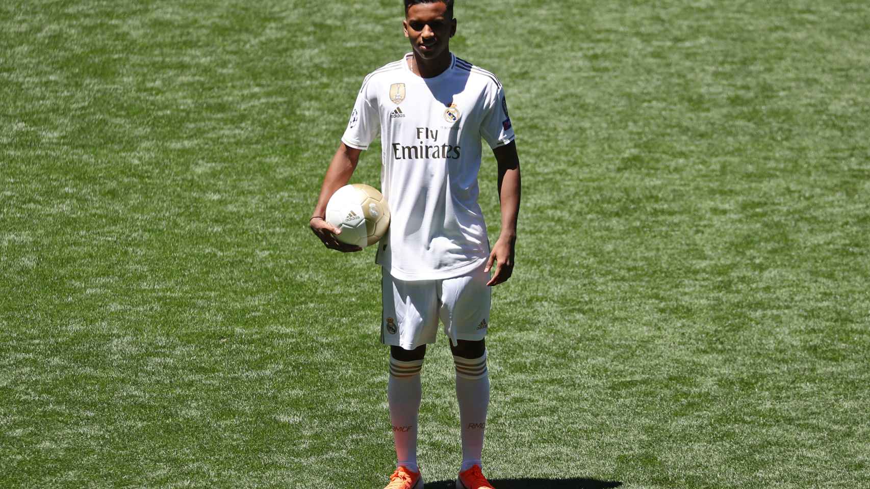 Rodrygo Goes, en el Santiago Bernabéu con la camiseta del Real Madrid