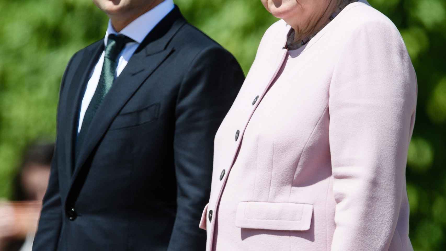 La canciller alemana, Angela Merkel, y el presidente de Ucrania, Volodymyr Zelensky.