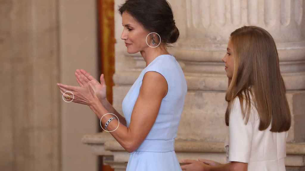 La reina Letizia en el Palacio Real de Madrid.